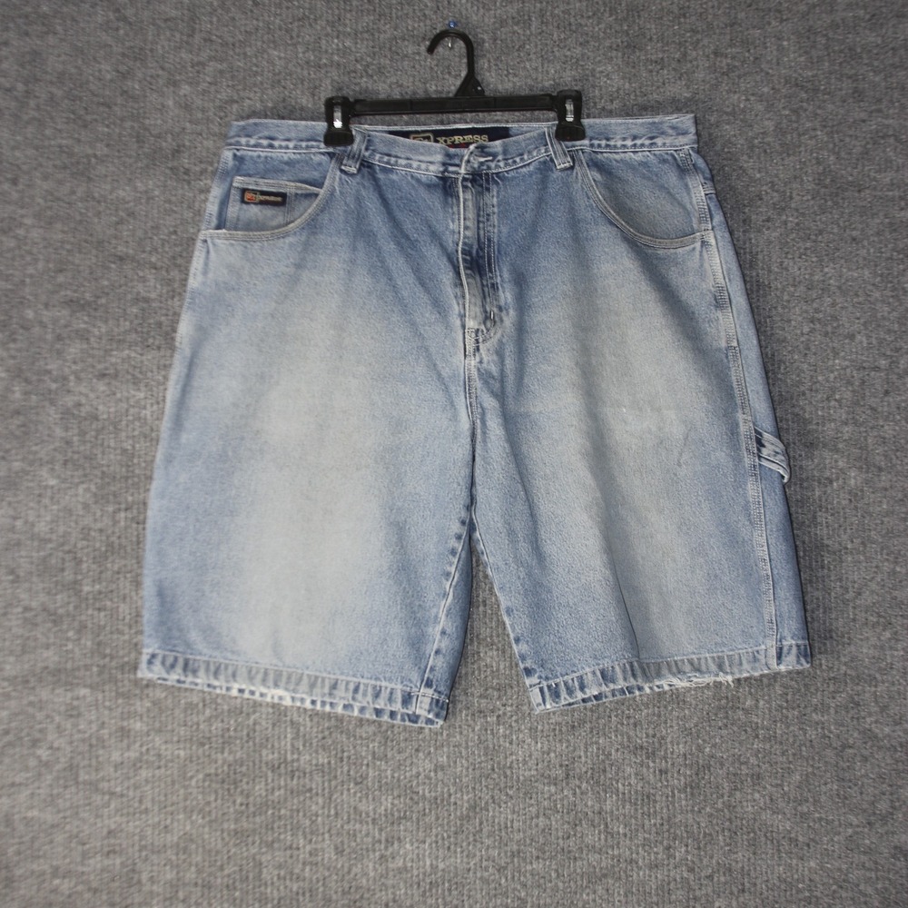 VTG Brooklyn Xpress Jeans Shorts Mens 44 Blue Denim Baggy Y2K Skate Pinkman